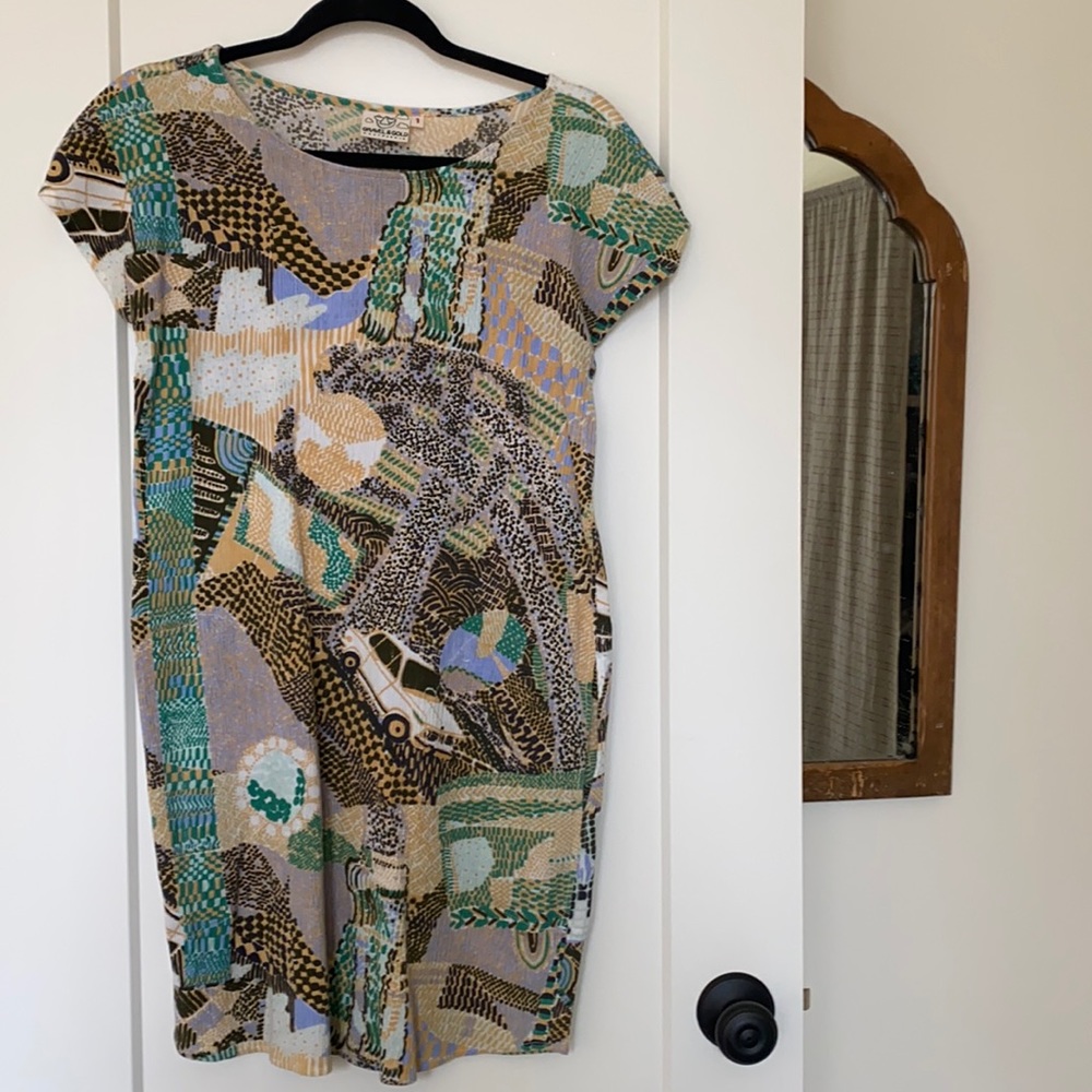 Gravel & Gold dress size 1 cute pattern